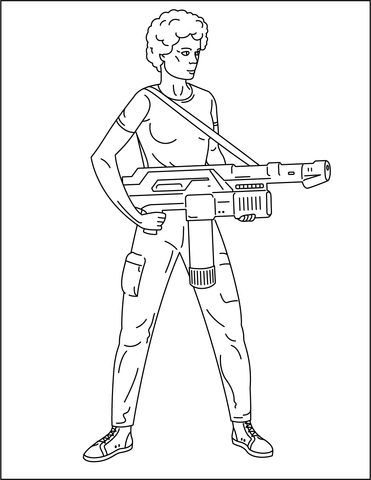 Ellen Ripley Coloring Page